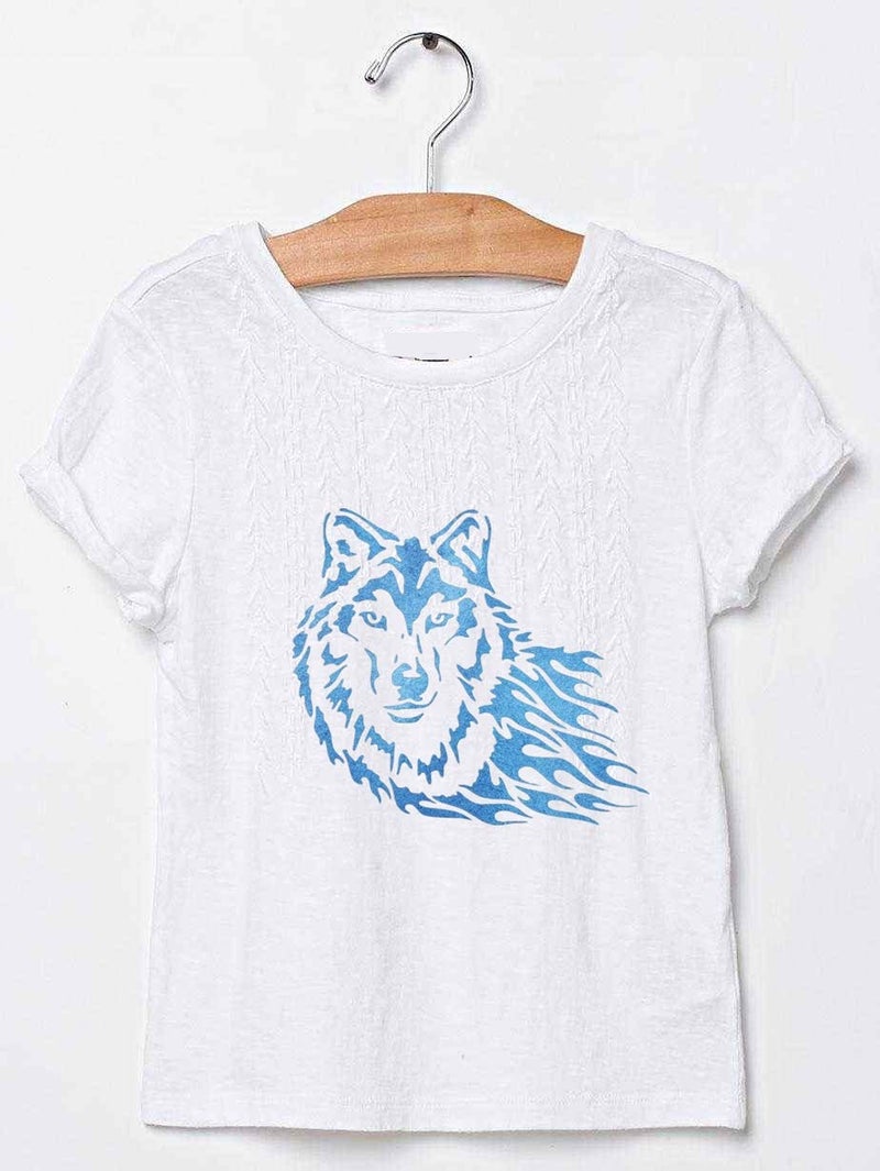 OBUY Lion Deer Tiger Wolf Whale Horse Animal Stencils for Painting on Wood, Fabric, Walls, Airbrush + More | Reusable Mylar Template (Wolf) - Image 3